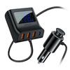 Autolaadija Acefast B8, 3 x USB + USB-C, 90 W, must