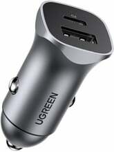 Autolaadija Ugreen 30780, USB/USB-C, 24 W, hall