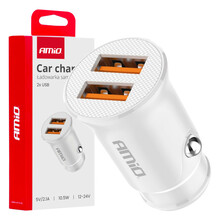 Autolaadija Amio AMiO-03872, 2 x USB-A, 2.1 A, 12-24 V
