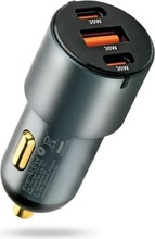 Autolaadija Everactive CC-40Q, 1 x USB, 2 x USB-C, QC 3.0, PD, 60 W, must