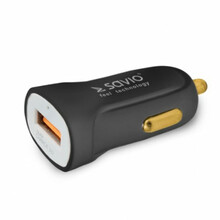 Autolaadija Savio SA-05/B, 1 x USB, 3.0 A, must