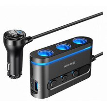Autolaadija Swissten, 2 x USB-C PD, 1 x USB-A QA 3.0, 3 x CL