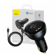 Autolaadija Baseus TZCCZM-0G, USB/2 x USB-C, 160 W, hall