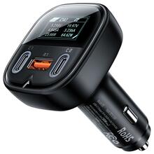 Autolaadija Acefast B5, 2 x USB-C + USB, 101 W, must