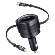 Autolaadija Baseus PD, 2 x USB-C, 60 W, must