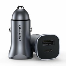 Autolaadija Ugreen CD130, USB-C/USB-A, 30 W, hall