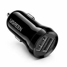 Autolaadija Ugreen ED018, 2 x USB, 24 W, must