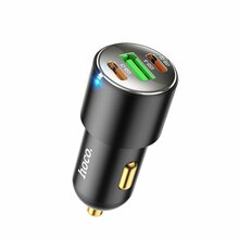 Autolaadija Hoco NZ6 PD45W, 2 x Type-C, 1 x USB-A, 45 W, must