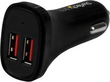 Autolaadija Startech USB2PCARBKS, 2 x USB, 24 W, 4.8 A