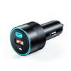 Autolaadija Choetech TC0011, 2 x USB-C, 1 x USB-A, 130 W, must