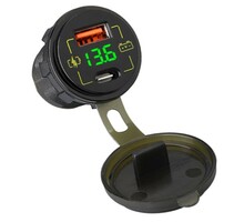Autolaadija Blow M18A, USB/USB-C, paigaldatav