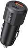 Autolaadija USAMS YT Series CC283, 1 x USB-A, 1 x USB-C, 60 W, must