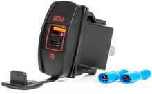 Autolaadija Amio AMIO-04229, USB/USB-C, QC 3.0, 12-24 V, veekindel