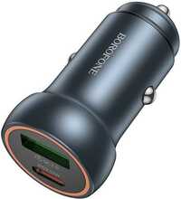Autolaadija Borofone BZ32A, USB-C/USB-A, QC 3.0/PD, 30 W, hall