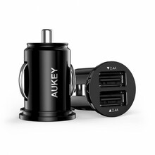 Autolaadija Aukey CC-S1, 2 x USB-A, 24 W, must