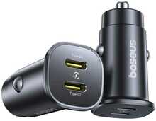 Autolaadija Baseus GoTrip, 2 x USB-C, 30 W, must