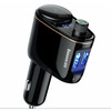 Autolaadija Bluetooth FM modulaator Baseus S-06, 2 x USB, 3.4 A, must