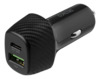 Autolaadija DELTACO USBC-CAR120, 1 x USB-C, 1 x USB-A, 36 W, must