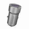 Autolaadija Dudao R4Pro, 2 x USB/QC 3.0/VOOC, 22.5 W, hõbe