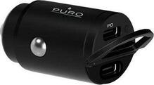 Autolaadija Puro Mini FCMCHUSBCC30WBLK, 2 x USB-C, 30 W, must