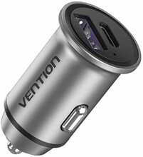 Autolaadija Vention FFFH0, 2 x USB, 30 W, hall