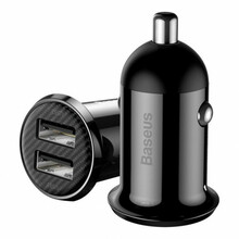 Autolaadija Baseus Grain Pro 2 x USB, 4.8 A, must