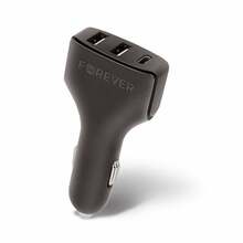 Autolaadija Forever CC-05, 2 x USB, USB Type-C, 4.8 A, must