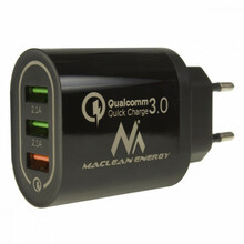 Autolaadija Maclean Energy MCE479B, 3 x USB, kiirlaadimine