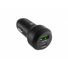Autolaadija Natec Coney NUC-1980, 1 x USB Type-C, 1 x USB Type-A, 48 W, must