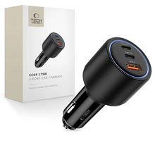 Autolaadija Tech Protect CC04, 3 pordiga, PD 175 W, must