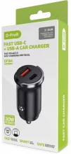 Autolaadija D-Fruit DF184, USB/USB-C, 30 W