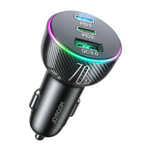 Autolaadija Joyroom JR-CL26, 2 x USB-C, 1 x USB, 70 W, must