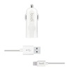 Autolaadija Budi, 1 x USB, LED indikaator, lightning kaabel