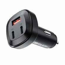 Autolaadija Acefast B3, 2 x USB-C + USB-A, 66 W, must