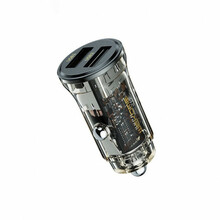 Autolaadija Wekome WP-C40, 2 x USB, 15 W, must/läbipaistev