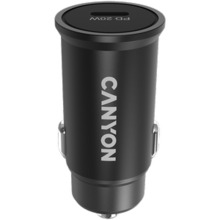 Autolaadija Canyon C-20, USB-C, 20 W, must