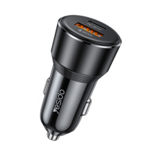 Autolaadija Yesido Y64, USB/Type C, 20 W + PD 30 W, must