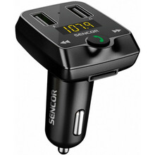 FM modulaator Sencor SWM 3535 BT, 2 x USB, Bluetooth, must