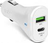 Autolaadija SBS, 1 x USB, 1 x USB-C, 20 W, valge