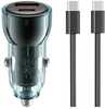 Autolaadija XO CC60, 1 x USB, 1 x USB-C, 60 W, sinine/must