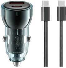 Autolaadija XO CC60, 1 x USB, 1 x USB-C, 60 W, sinine/must