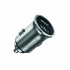 Autolaadija Swissten Metal Premium, 2 x USB, 4.8 A, hõbe