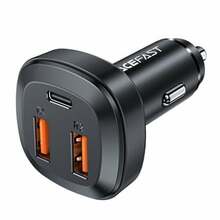 Autolaadija Acefast B9, 2 x USB, 1 x USB-C, 66 W, must