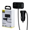 Autolaadija Bluetooth MP3-mängija Baseus T Shaped S-16, 12-24 V, must