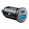Autolaadija Joyroom JR-CCN05, USB-A + USB-C, 30 W, must