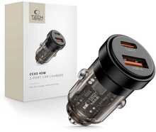 Autolaadija Tech-Protect CC03, 2 x USB, PD45W/QC3.0, must