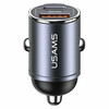 Autolaadija Usams C38, 1 x USB + 1 x USB-C, 30 W, teras
