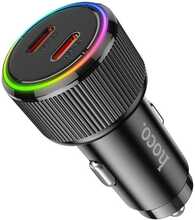 Autolaadija Hoco NZ14B, 2 x USB-C, QC PD, 50 W, must