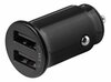 Autolaadija DELTACO USB-CAR124, 2 x USB-A, 2.4 A, 12 W, must