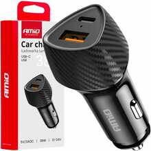 Autolaadija Amio AMIO-04283, USB-A/USB-C, 38 W